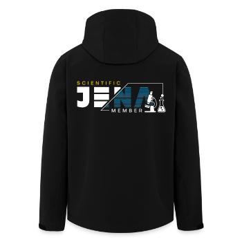 Jena Scientific Member - Men’s Recycled Softshell Jacket by Stanley/Stella - black - Back - AI Model Male 185 light (185cm)