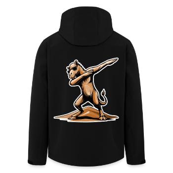 Cooles Dab Dance Dromedar – Wüstenspaß in Dubai - Recycelte Männer Softshell-Jacke von Stanley/Stella - Schwarz - Hinten - AI Model Male 185 light (185cm)