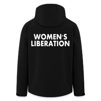 Womens liberation - Recycelte Männer Softshell-Jacke von Stanley/Stella - Schwarz - Hinten - AI Model Male 185 light (185cm)