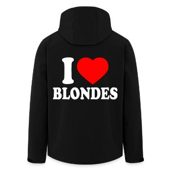 I love blondes - Recycelte Männer Softshell-Jacke von Stanley/Stella - Schwarz - Hinten - AI Model Male 185 light (185cm)