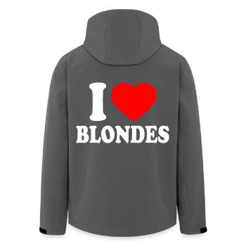 I love blondes - Recycelte Männer Softshell-Jacke von Stanley/Stella - Anthrazit - Hinten - AI Model Male 185 light (185cm)
