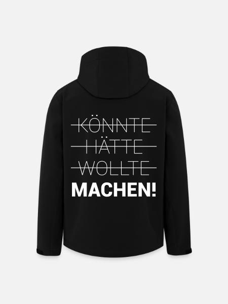Könnte Hätte Wollte Machen - Recycelte Männer Softshell-Jacke von Stanley/Stella - Schwarz