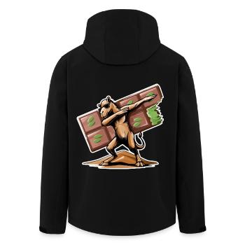Dabbing Dromadary & Chocolat de Dubaï - Veste softshell homme en polyester recyclé Stanley/Stella - noir - Dos - AI Model Male 185 light (185cm)