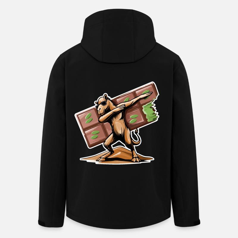 Dabbing Dromedar & Dubai Schokolade - Recycelte Männer Softshell-Jacke von Stanley/Stella - Schwarz
