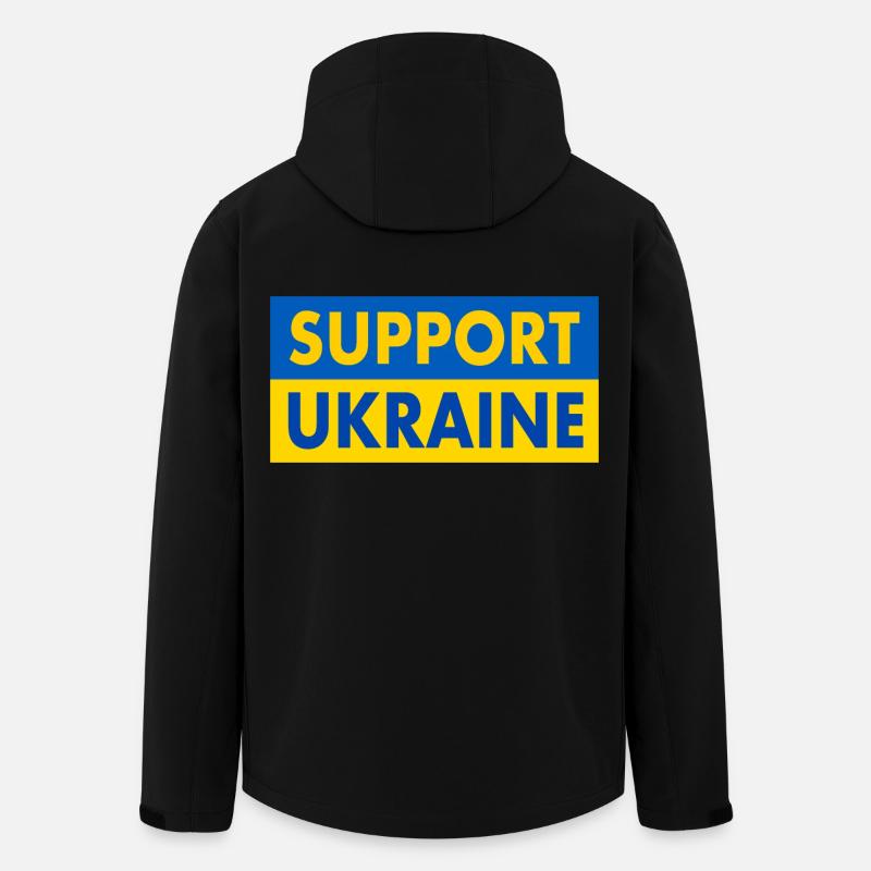 Support ukraine - Recycelte Männer Softshell-Jacke von Stanley/Stella - Schwarz