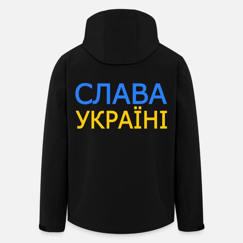 Slava ukraini - Men’s Recycled Softshell Jacket by Stanley/Stella - black