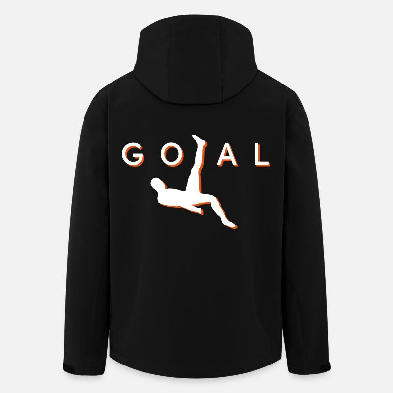 Fußball Fallrückzieher Tor - Recycelte Männer Softshell-Jacke von Stanley/Stella - Schwarz