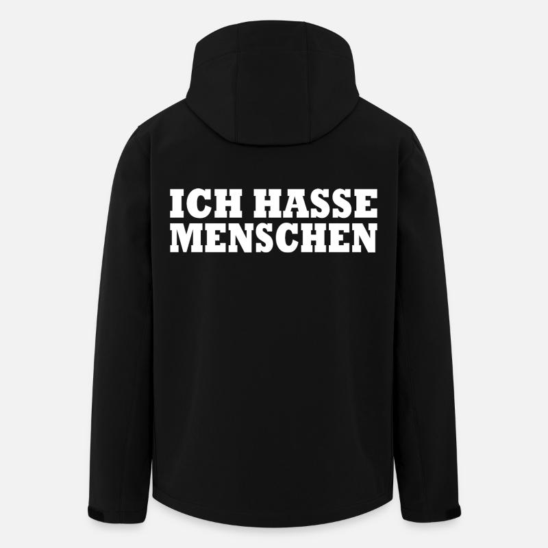 Ich hasse menschen - Recycelte Männer Softshell-Jacke von Stanley/Stella - Schwarz