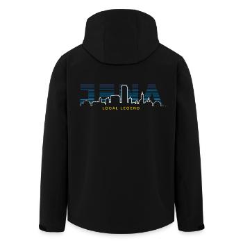 Jena Local Legend - Men’s Recycled Softshell Jacket by Stanley/Stella - black - Back - AI Model Male 185 light (185cm)