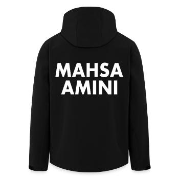 Mahsa amini - Veste softshell homme en polyester recyclé Stanley/Stella - noir - Dos - AI Model Male 185 light (185cm)