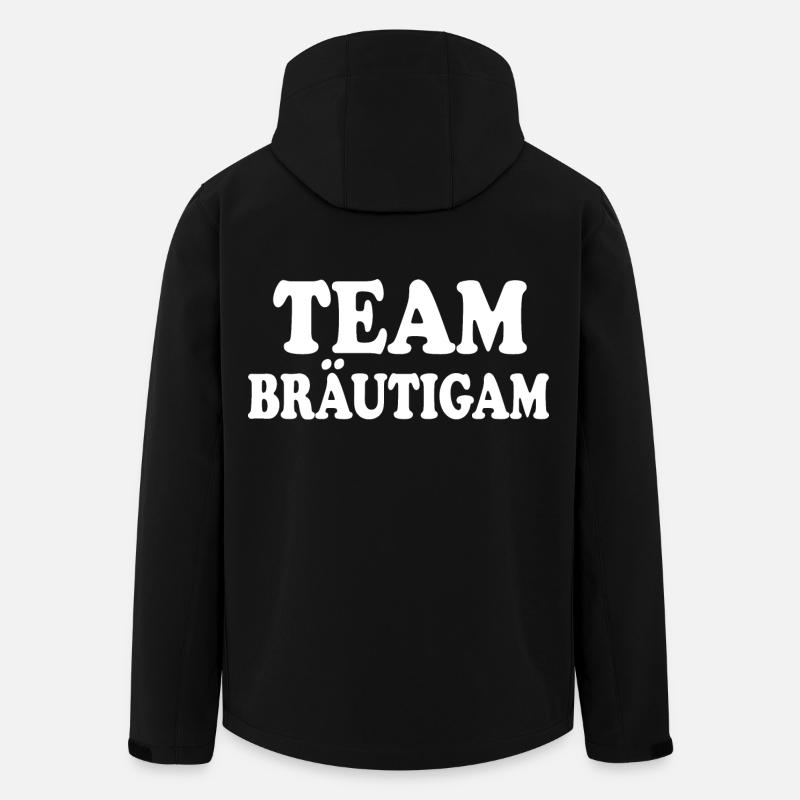 Team bräutigam - Recycelte Männer Softshell-Jacke von Stanley/Stella - Schwarz