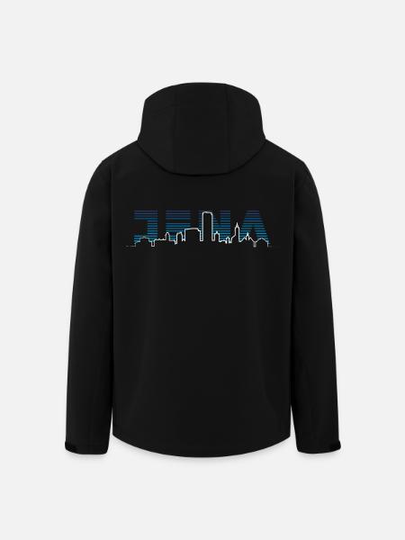 Jena Silhouette Skyline - Recycelte Männer Softshell-Jacke von Stanley/Stella - Schwarz