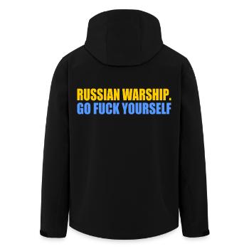 russian warship go f yourself - Recycelte Männer Softshell-Jacke von Stanley/Stella - Schwarz - Hinten - AI Model Male 185 light (185cm)