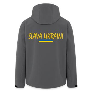 Slava ukraini - Veste softshell homme en polyester recyclé Stanley/Stella - noir - Dos - AI Model Male 185 light (185cm)
