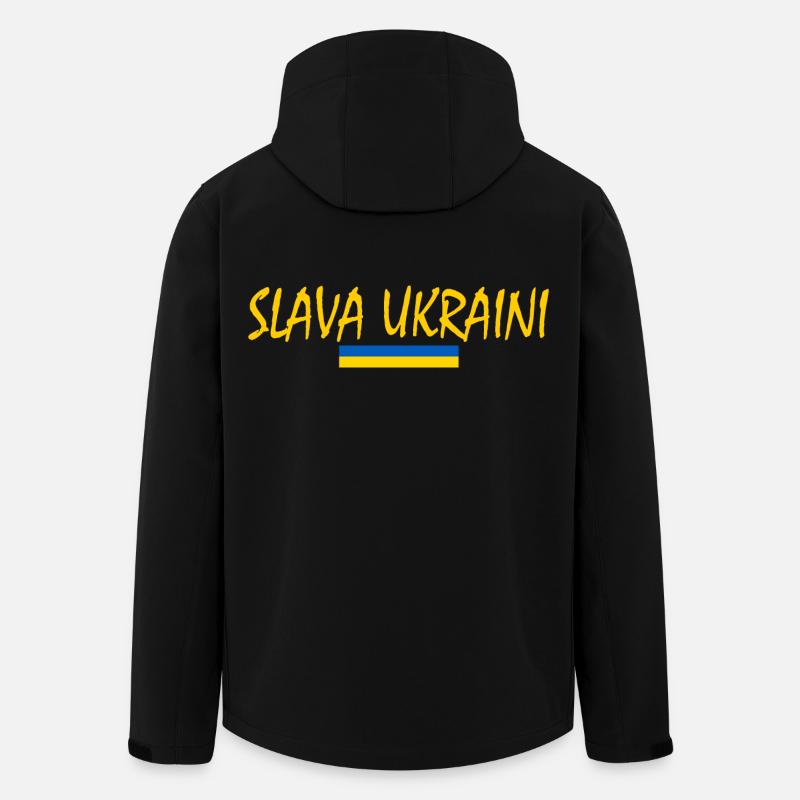 Slava ukraini - Veste softshell homme en polyester recyclé Stanley/Stella - noir