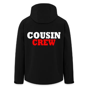 Cousin crew - Recycelte Männer Softshell-Jacke von Stanley/Stella - Schwarz - Hinten - AI Model Male 185 light (185cm)