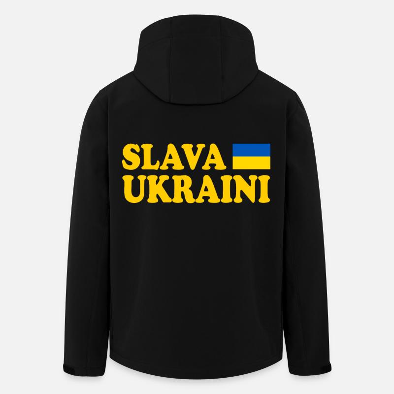 Slava ukraini ukraine - Veste softshell homme en polyester recyclé Stanley/Stella - noir