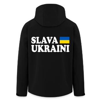 Slava ukraini - Men’s Recycled Softshell Jacket by Stanley/Stella - black - Back - AI Model Male 185 light (185cm)