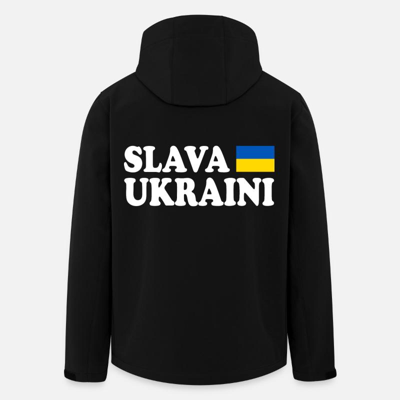 Slava ukraini - Men’s Recycled Softshell Jacket by Stanley/Stella - black