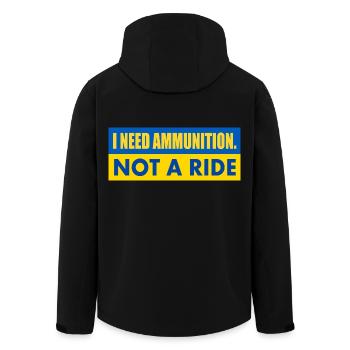 I need ammunition not a ride - Recycelte Männer Softshell-Jacke von Stanley/Stella - Schwarz - Hinten - AI Model Male 185 light (185cm)