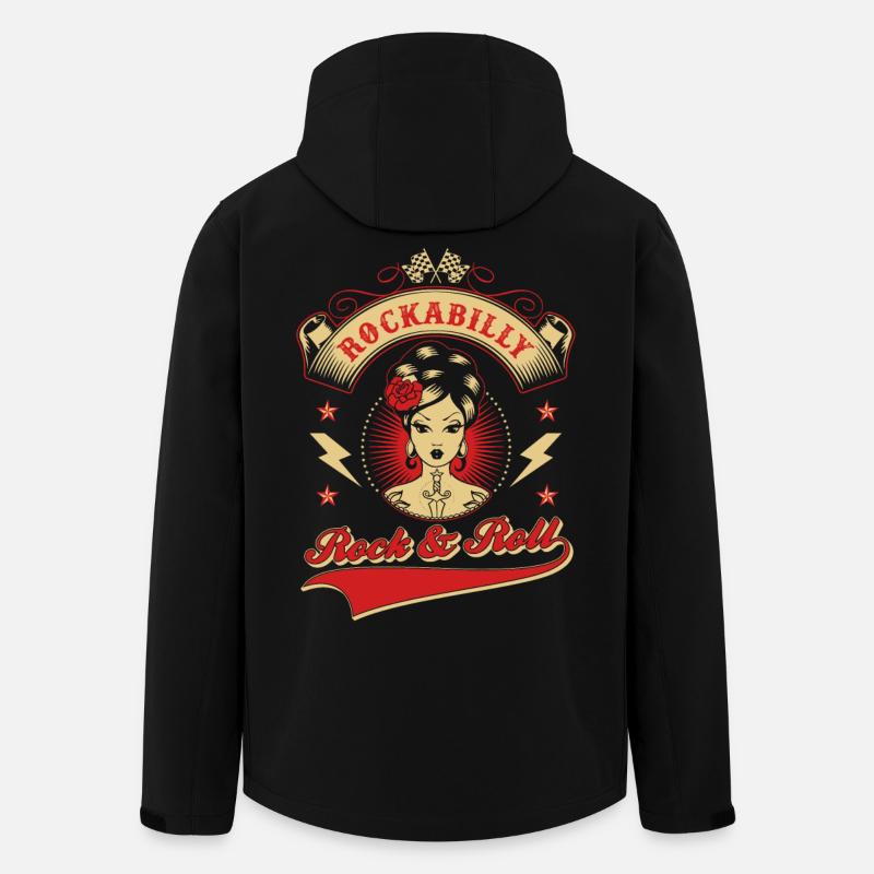 Rockabilly Rock & Roll - Men’s Recycled Softshell Jacket by Stanley/Stella - black