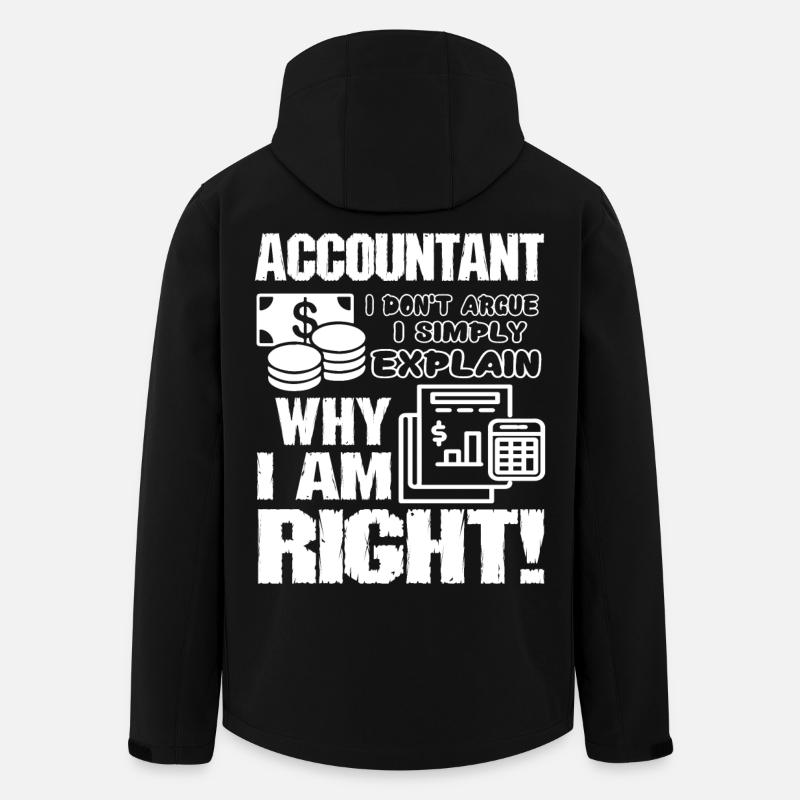 Accountant I Don't Argue - Men’s Recycled Softshell Jacket by Stanley/Stella - black