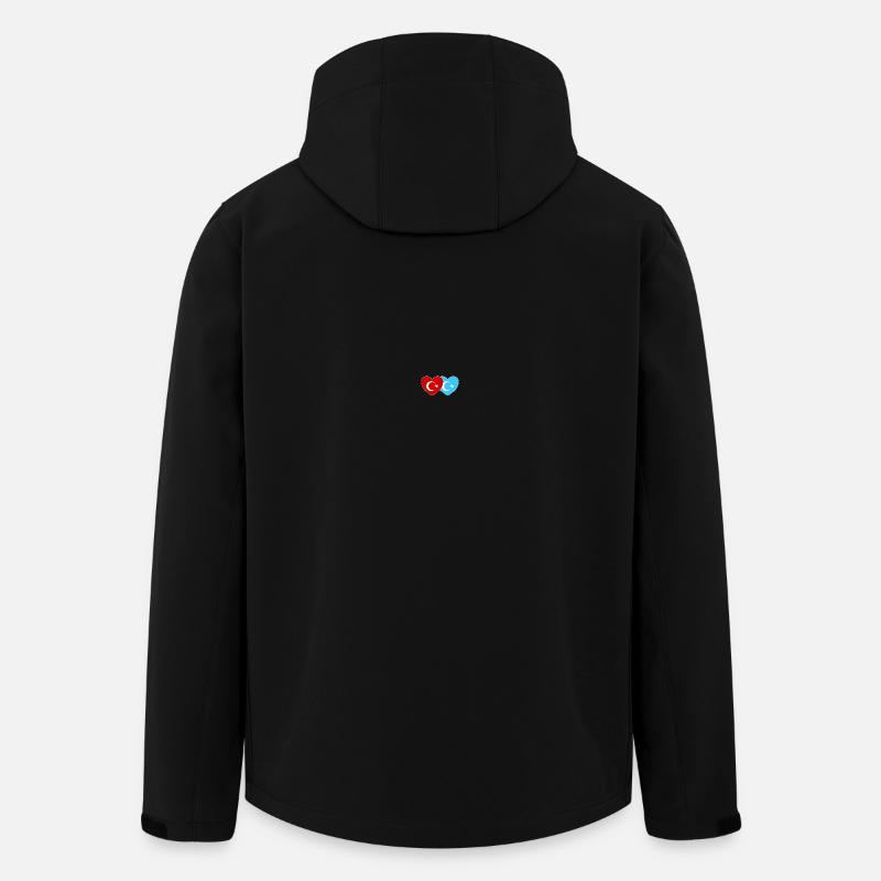 Turkey Uyghur flag heart - Men’s Recycled Softshell Jacket by Stanley/Stella - black