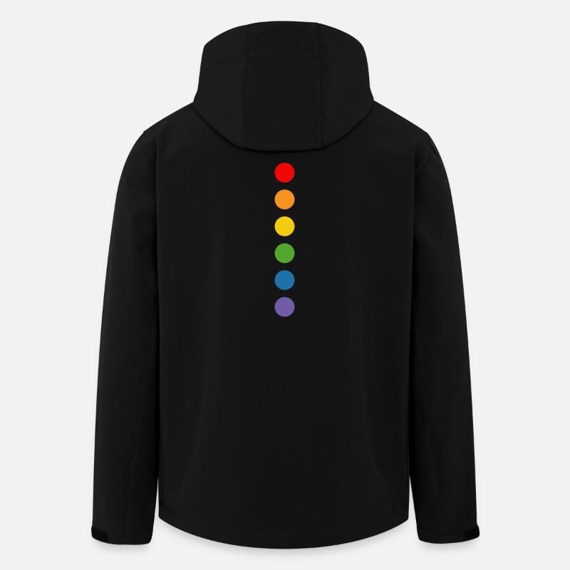 Regenbogen rounds - Recycelte Männer Softshell-Jacke von Stanley/Stella - Schwarz