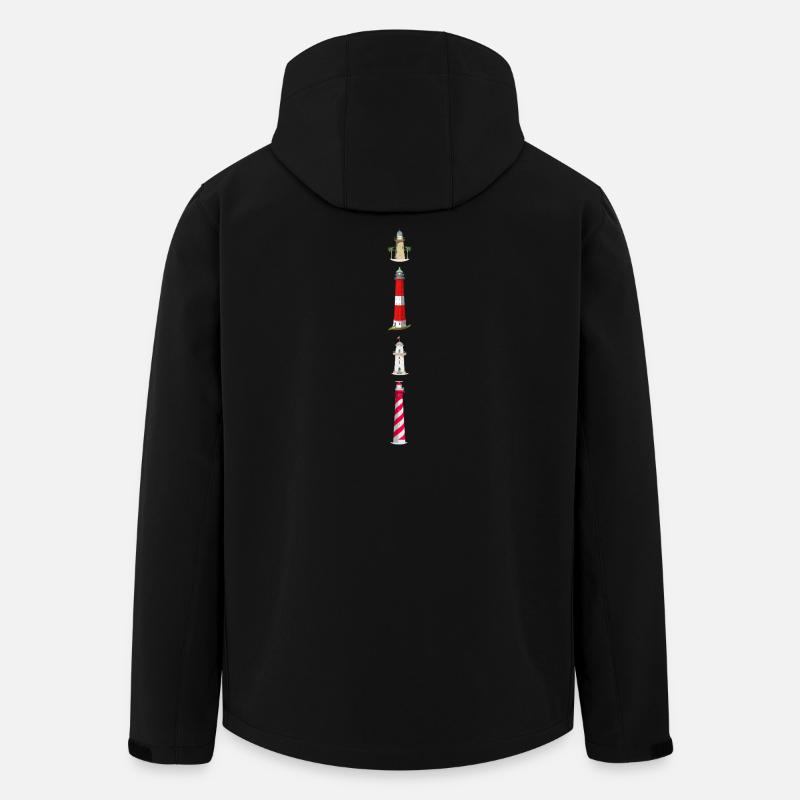 Lighthouses, Netherlands, Turkey, USA, Germany - Men’s Recycled Softshell Jacket by Stanley/Stella - black