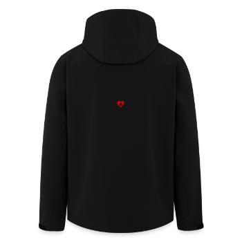 Drapeau de l’Albanie Coeur Long - Veste softshell homme en polyester recyclé Stanley/Stella - noir - Dos - AI Model Male 185 light (185cm)