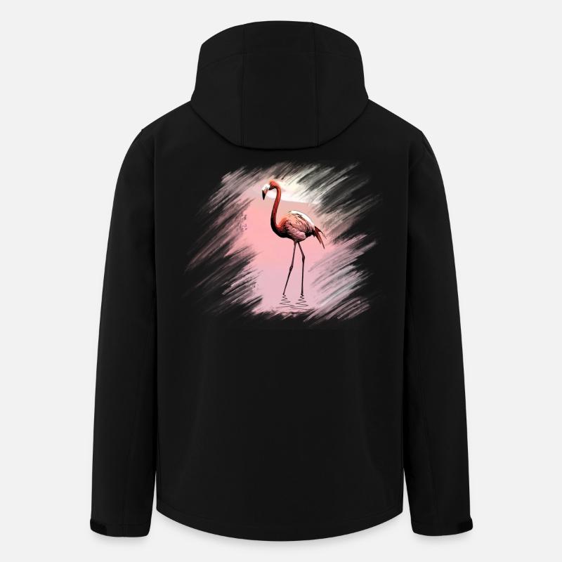 flamingo - Men’s Recycled Softshell Jacket by Stanley/Stella - black