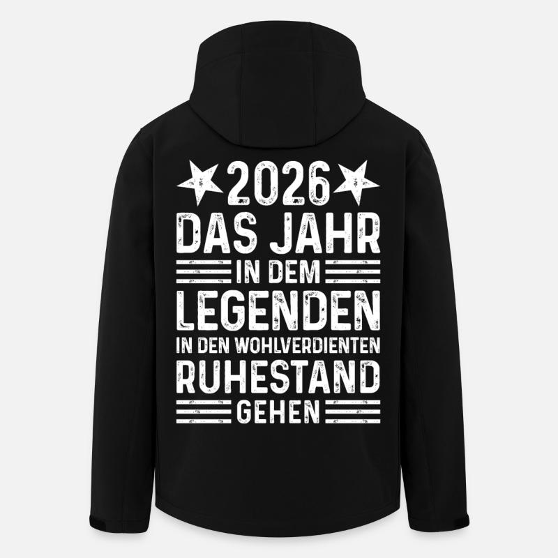 2026 Jahr Legende wohlverdienter Ruhestand Rentner - Recycelte Männer Softshell-Jacke von Stanley/Stella - Schwarz