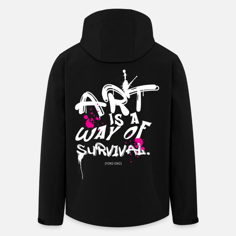 Art survival - Recycelte Männer Softshell-Jacke von Stanley/Stella - Schwarz