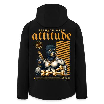 Gangster Pitbulls - Men’s Recycled Softshell Jacket by Stanley/Stella - black - Back - AI Model Male 185 light (185cm)