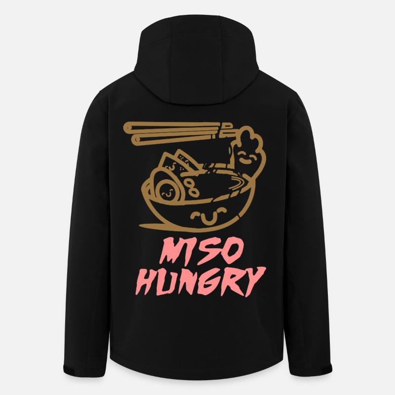 Nourriture miso affamée - Veste softshell homme en polyester recyclé Stanley/Stella - noir