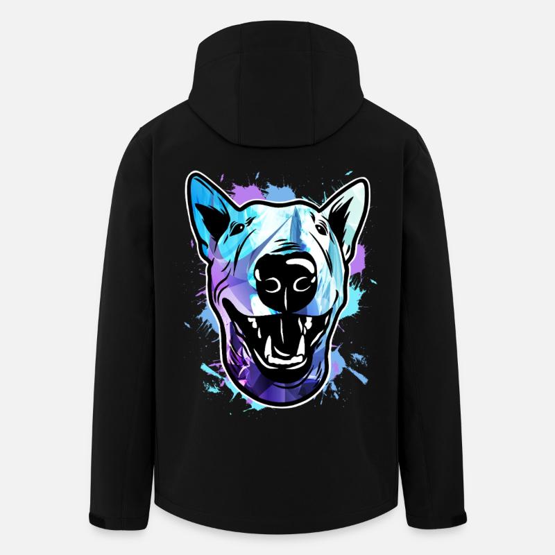 Bull Terrier Dog - Men’s Recycled Softshell Jacket by Stanley/Stella - black