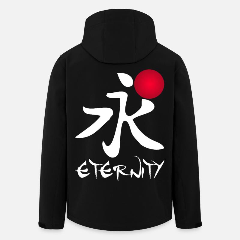 Ewigkeit in roter Kalligraphie - Recycelte Männer Softshell-Jacke von Stanley/Stella - Schwarz
