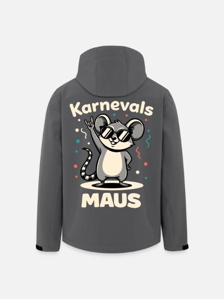 Karneval Rockmusik Karnevalsmaus Niedlich - Recycelte Männer Softshell-Jacke von Stanley/Stella - Schwarz