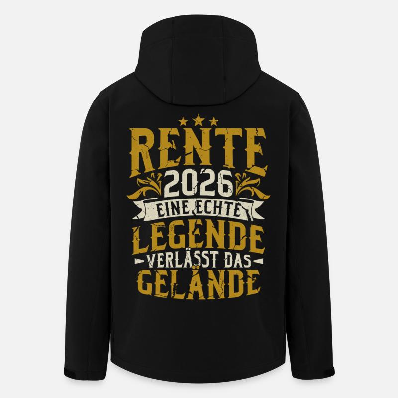 Rente 2026 Renter Ruhestand Geschenk - Recycelte Männer Softshell-Jacke von Stanley/Stella - Schwarz