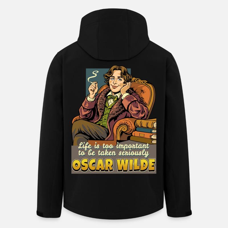 Oscar Wilde Life - Recycelte Männer Softshell-Jacke von Stanley/Stella - Schwarz