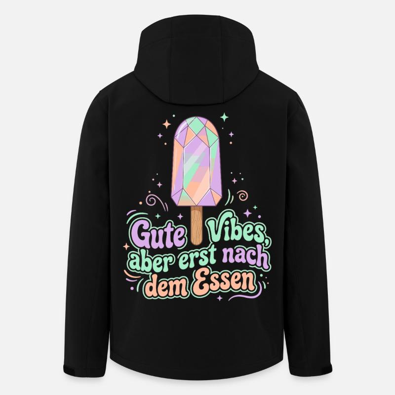 Kristall Eis, Gute Vibes - Recycelte Männer Softshell-Jacke von Stanley/Stella - Schwarz