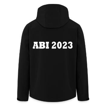 Abi 2023 - Recycelte Männer Softshell-Jacke von Stanley/Stella - Schwarz - Hinten - AI Model Male 185 light (185cm)