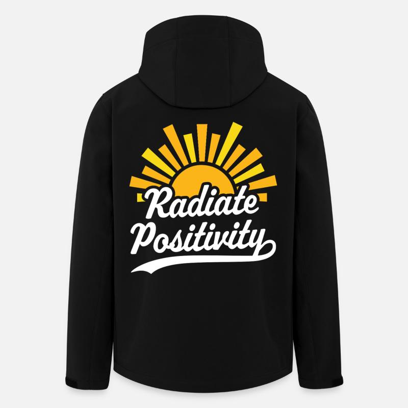 Radiate Positivity - Men’s Recycled Softshell Jacket Discoverer by Stanley/Stella - black