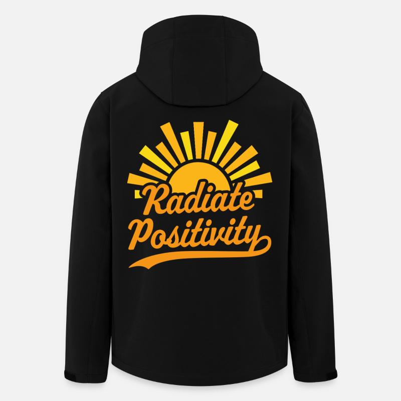 Radiate Positivity - Men’s Recycled Softshell Jacket Discoverer by Stanley/Stella - black