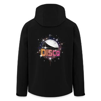 Disco Ball Club Party Sterne Retro - Recycelte Männer Softshell-Jacke von Stanley/Stella - Schwarz - Hinten - AI Model Male 185 light (185cm)