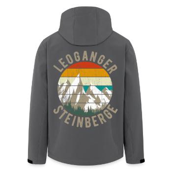 Leoganger Steinberge Leogang Holidays Austria - Men’s Recycled Softshell Jacket by Stanley/Stella - black - Back - AI Model Male 185 light (185cm)