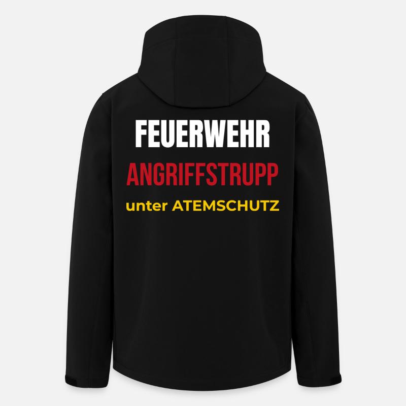 Feuerwehr Angriffstrupp unter Atemschutz – T‑Shirt - Recycelte Männer Softshell-Jacke von Stanley/Stella - Schwarz