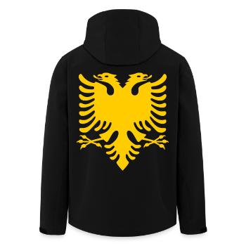 albania Albanian Eagle - Men’s Recycled Softshell Jacket by Stanley/Stella - black - Back - AI Model Male 185 light (185cm)