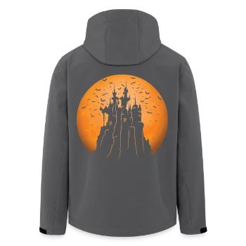 Creepy Castle & Spooky Moon Halloween Costume Cadeau - Veste softshell homme en polyester recyclé Stanley/Stella - noir - Dos - AI Model Male 185 light (185cm)