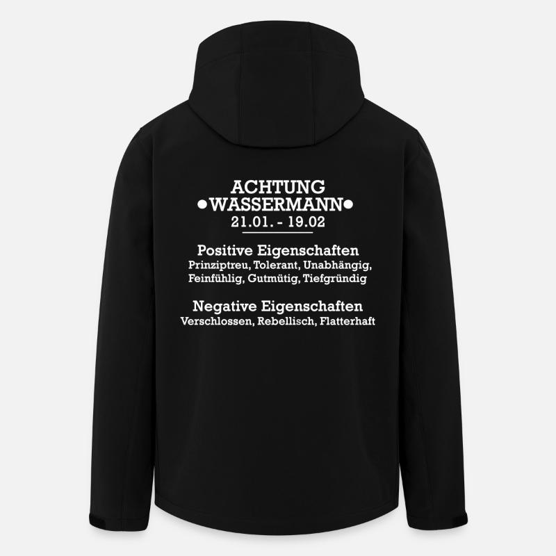 Wassermann, sternzeichen, Januar, Februar - Recycelte Männer Softshell-Jacke von Stanley/Stella - Schwarz